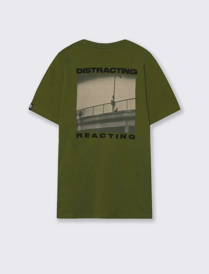 T-shirt Linkin Park con stampa esclusiva - Verde militare