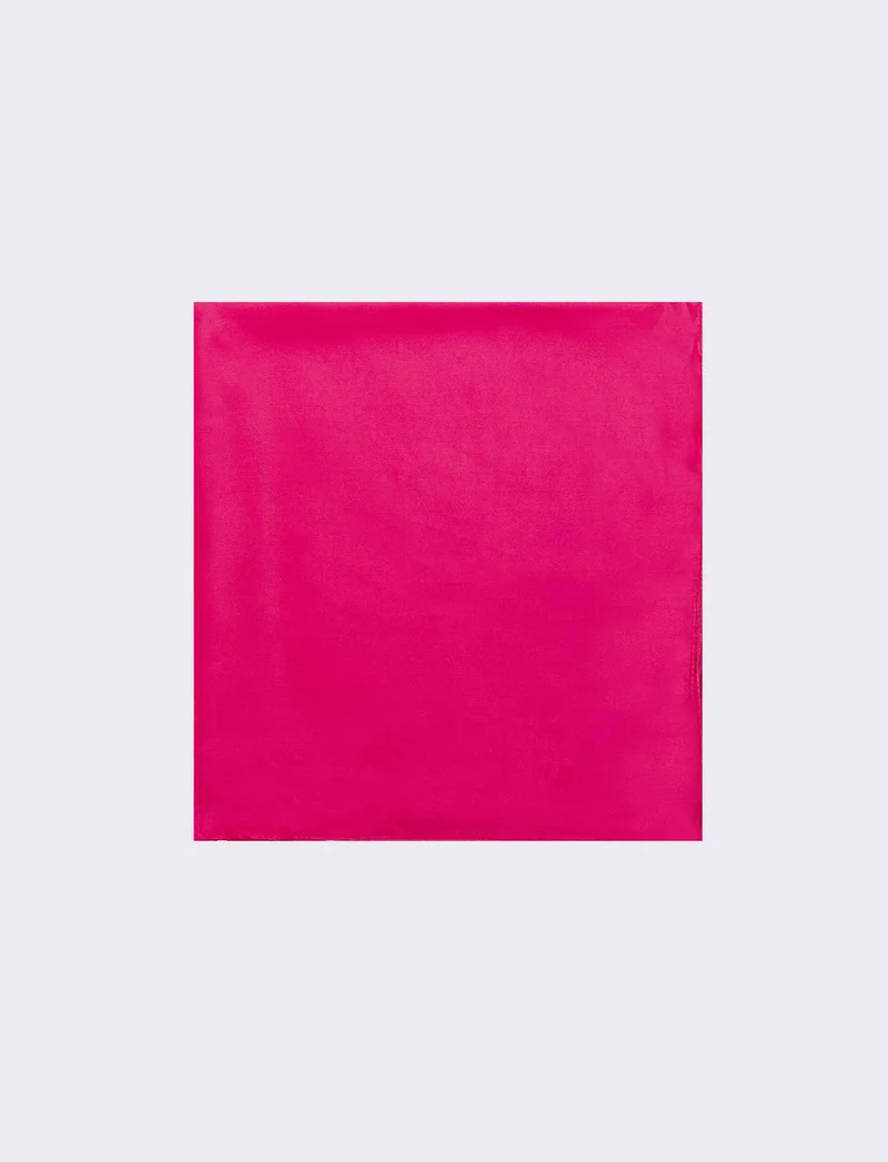 Foulard donna quadrato tinta unita 60 x 60 cm - Rosa