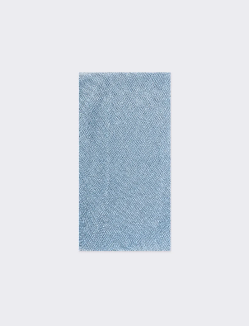 Foulard donna stola plisse effetto metalizzato 70 x 180 cm - Denim