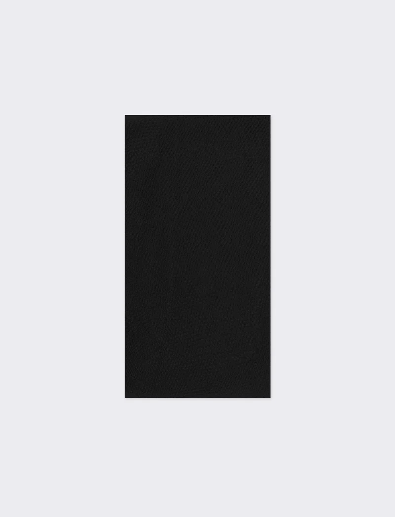 Foulard donna stola plisse effetto metalizzato 70 x 180 cm - Nero