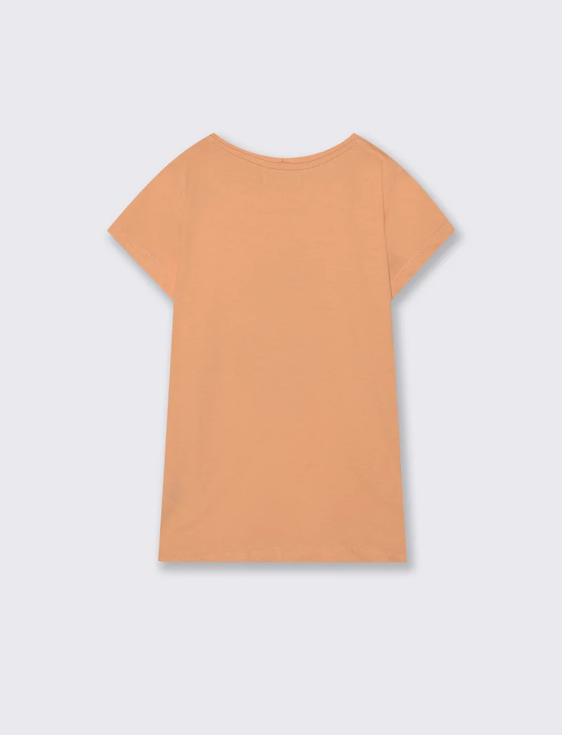 T-shirt estiva bambina con stampa colorata - Pesca