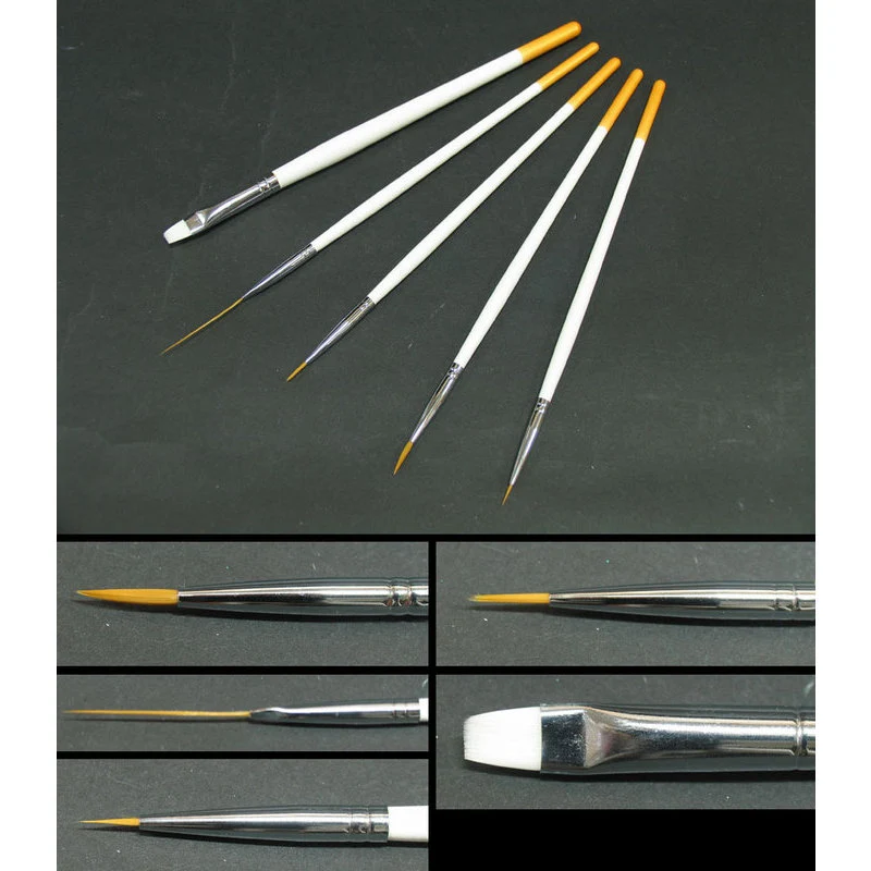 Set 5 pennelli per nail art