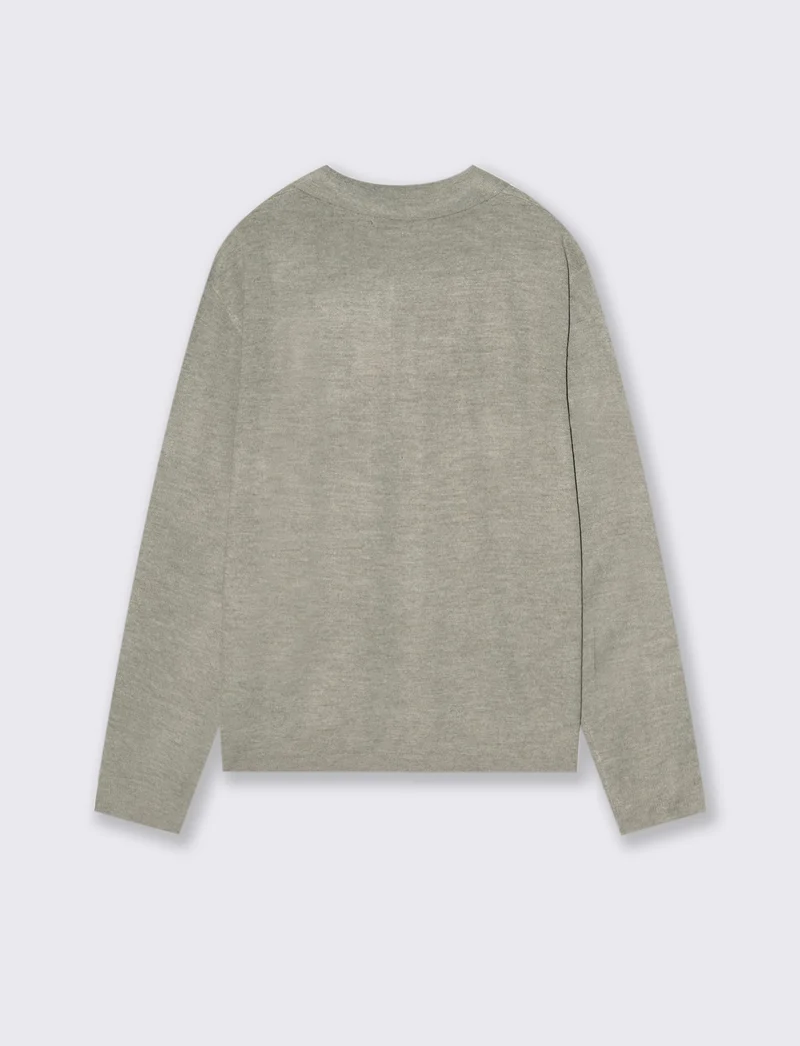 POLO IN MAGLIA EFFETTO LANA - Verde salvia