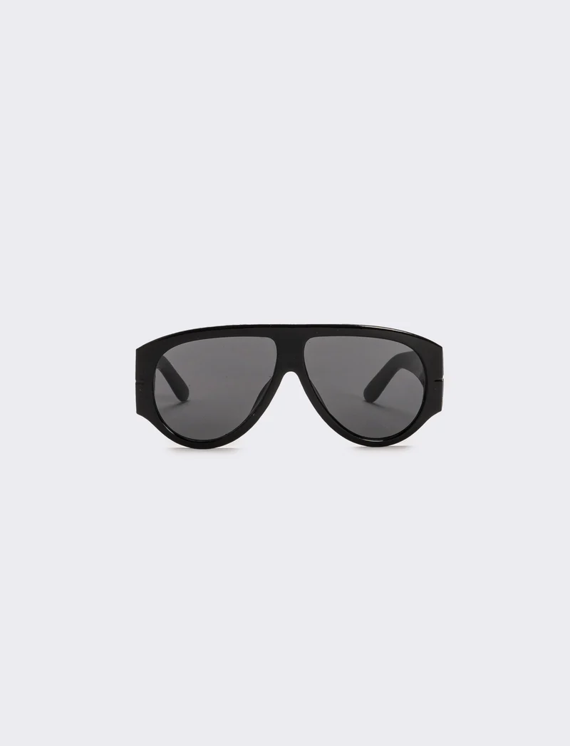 Occhiali donna tondi grandi a maschera - Nero