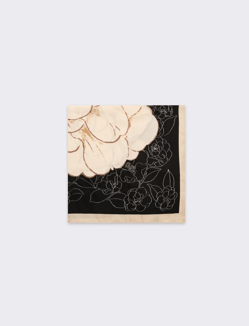 Foulard 70x70cm fantasie assortite - Bianco