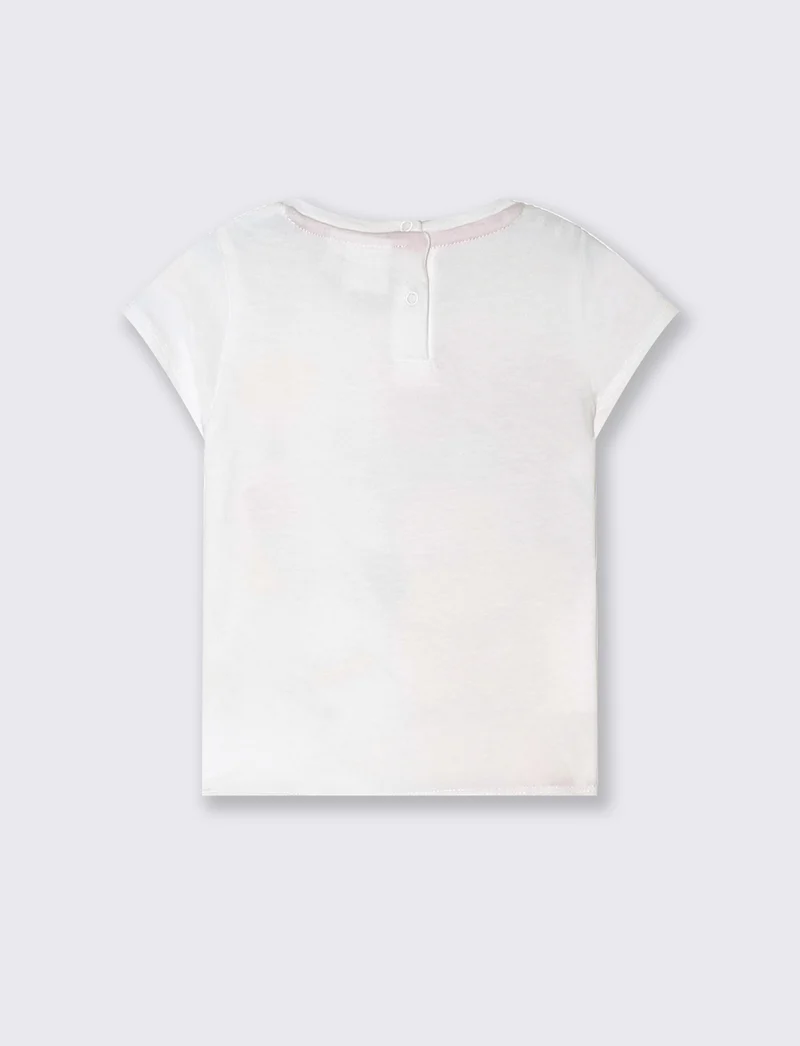 Maglietta stampa Minnie da neonata - Bianco
