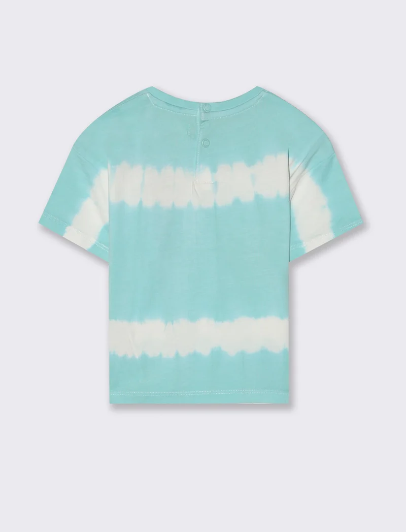 T-shirt con fantasia degradè da neonato - Verde acqua