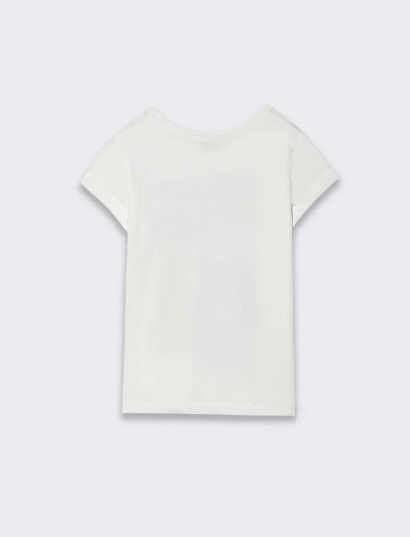 T-shirt Disney Minnie and Daisy con paillettes da bambina - Bianco