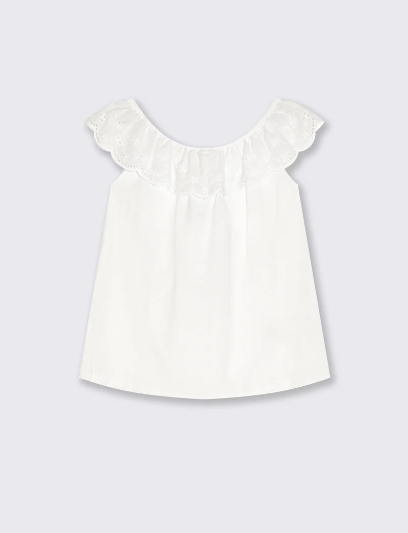 T-shirt estiva da bambina con stampa colorata - Bianco