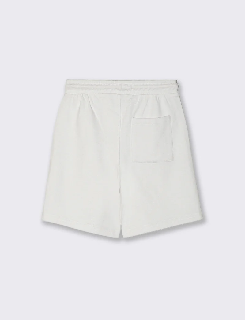 Bermuda in piquè con elastico in vita da bambino - Bianco sporco