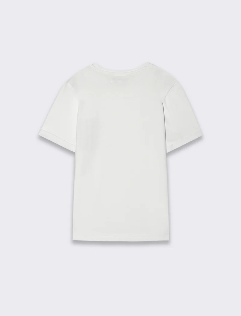 T shirt con risvolto da bambino - Bianco sporco