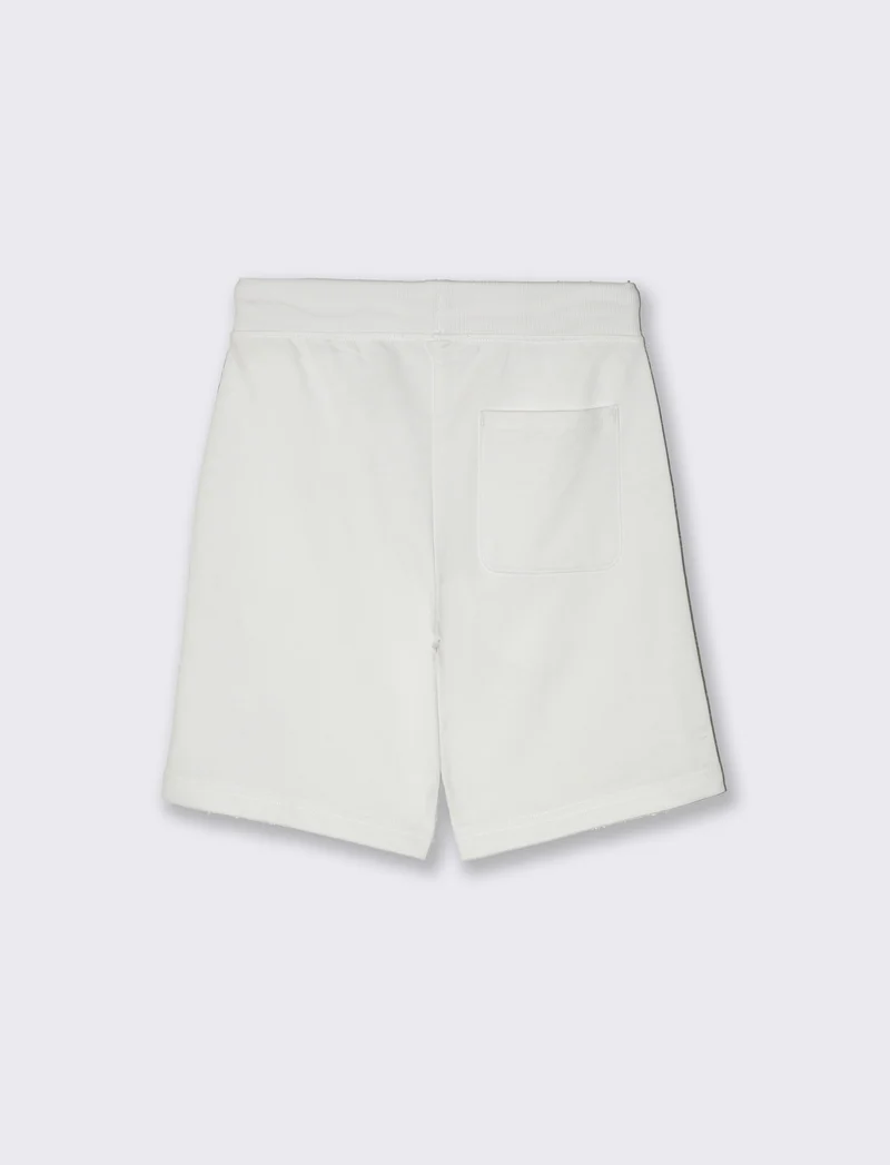 Bermuda in felpa sporty da bambino - Bianco