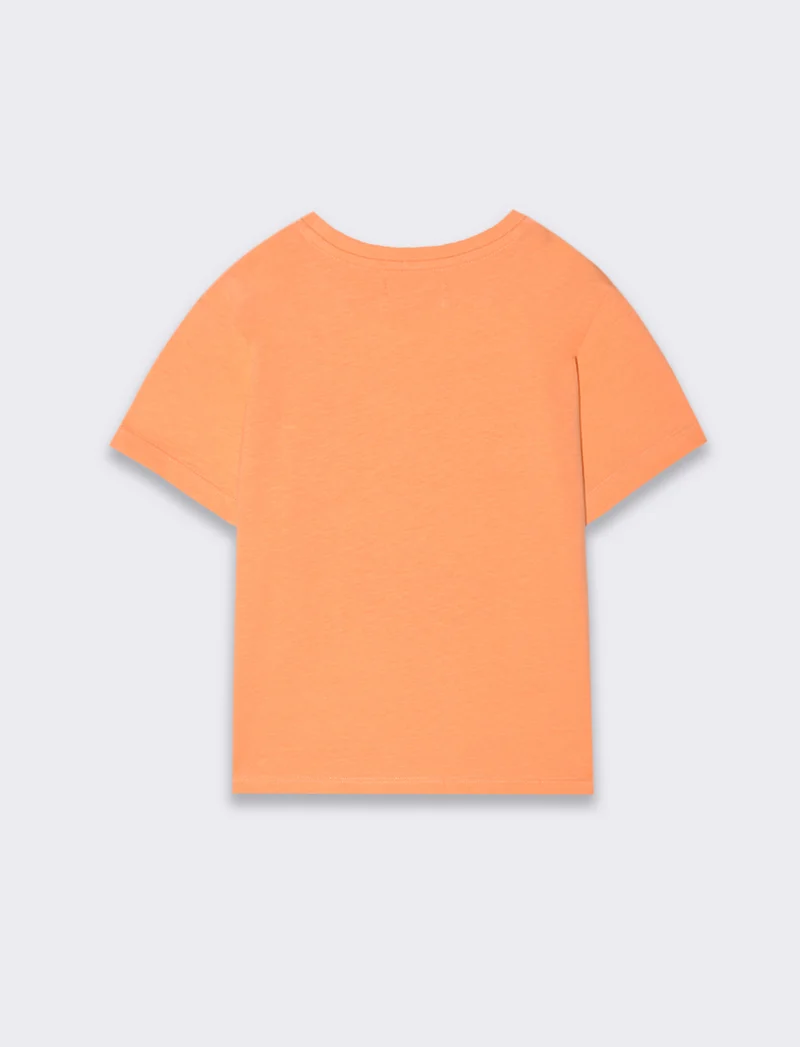 T-shirt con stampa colorata da bambina - Arancione