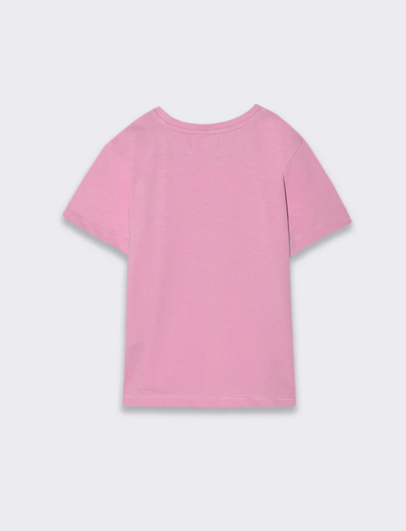 T-shirt con stampa colorata da bambina - Rosa