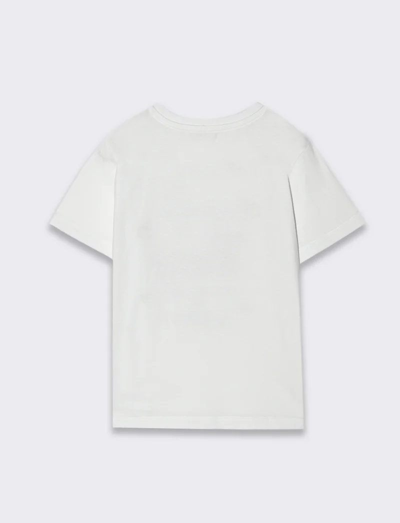 T-shirt con stampa colorata da bambina - Bianco
