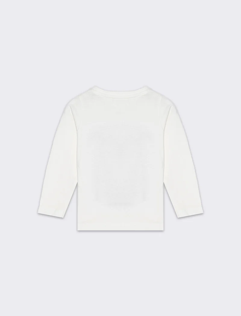 Maglia con stampa fotografica da neonato - Bianco latte