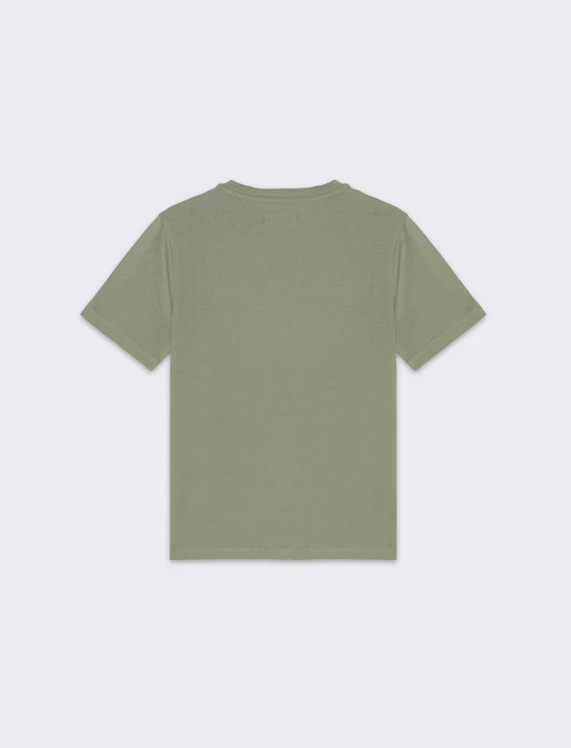 T-shirt basica mezza manica da bambino - Verde salvia
