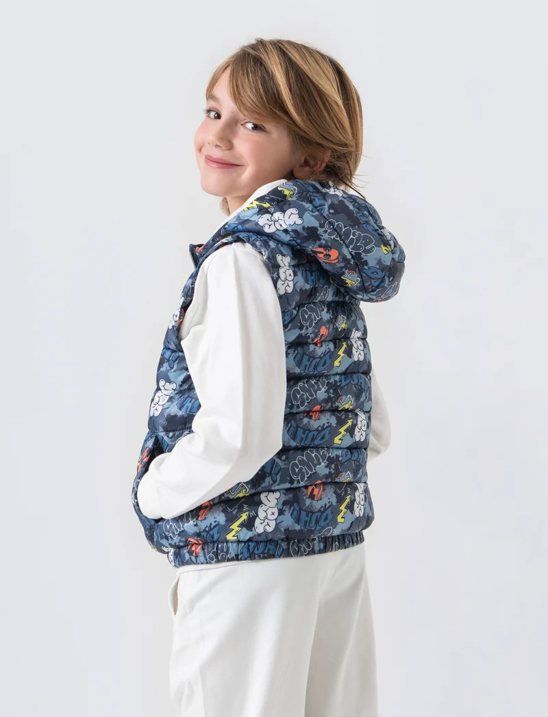 Gilet trapuntato leggero da bambino - Fantasia