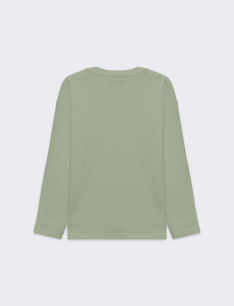 T-shirt in jersey fiammato da bambino - Verde salvia