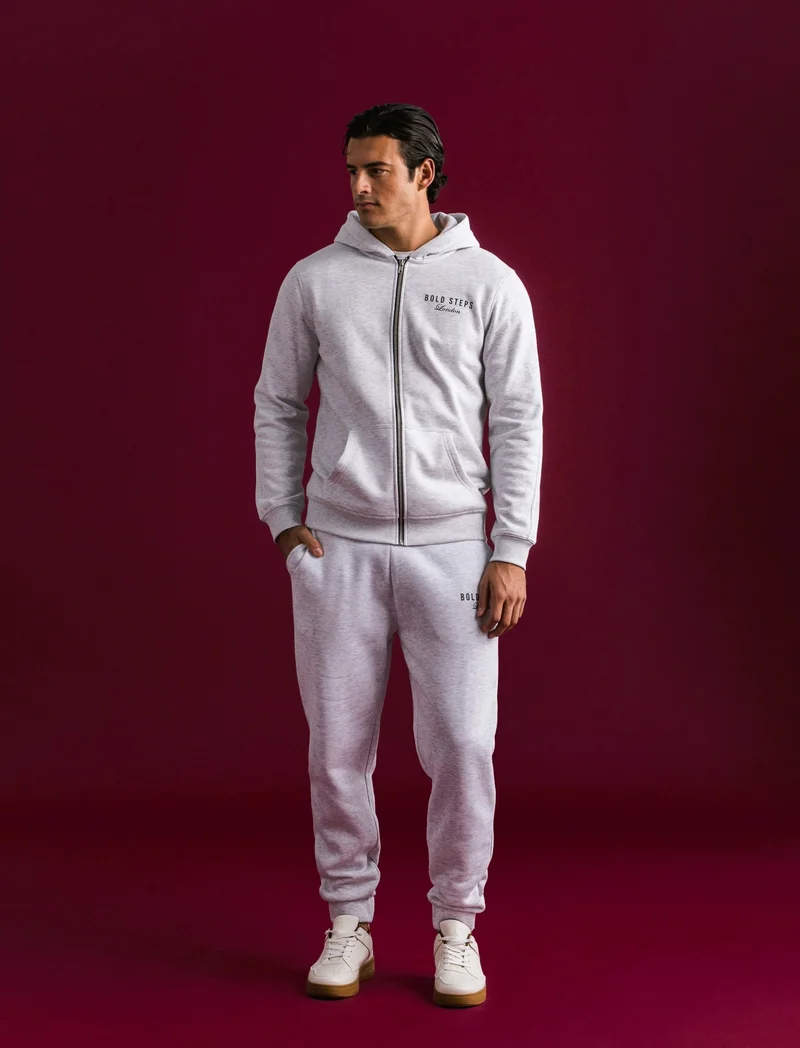 PANTALONI JOGGER IN FELPA BAGGY FIT - Grigio mel.