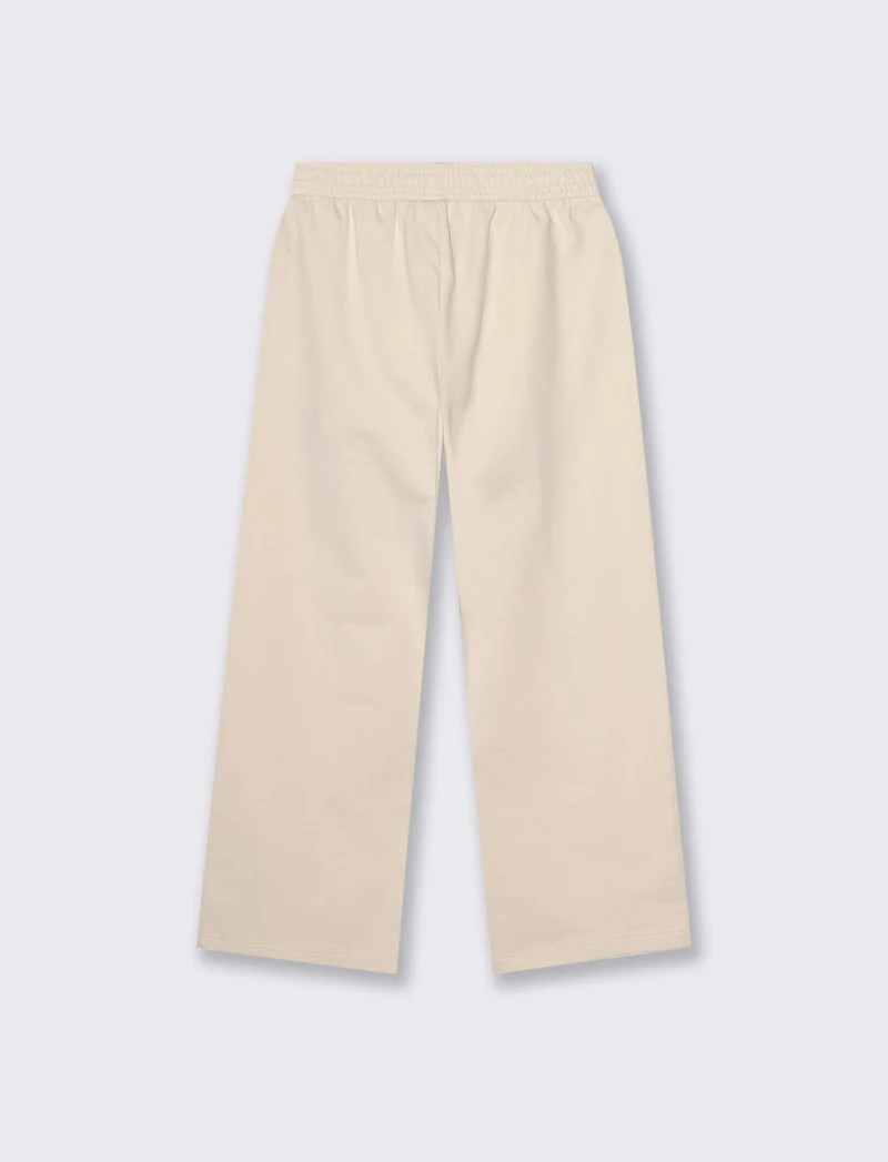 Pantalone in felpa da bambina gamba larga - Beige