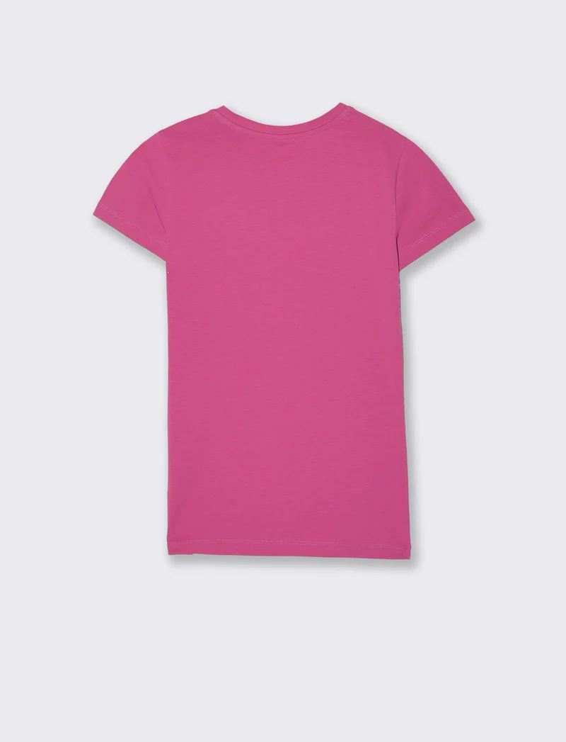 T-Shirt Basica Manica Corta Skinny - Fuxia azalea