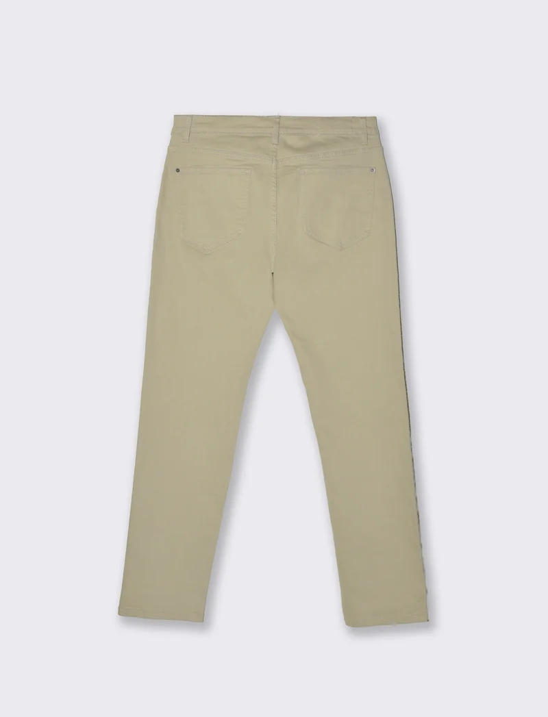 Pantaloni Slim Fit 5 Tasche Effetto Slavato - Grigio stone
