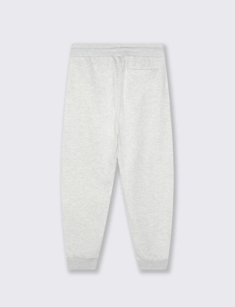 PANTALONI IN FELPA CON VITA JOGGER E STAMPE DIOS - grigio-giallo