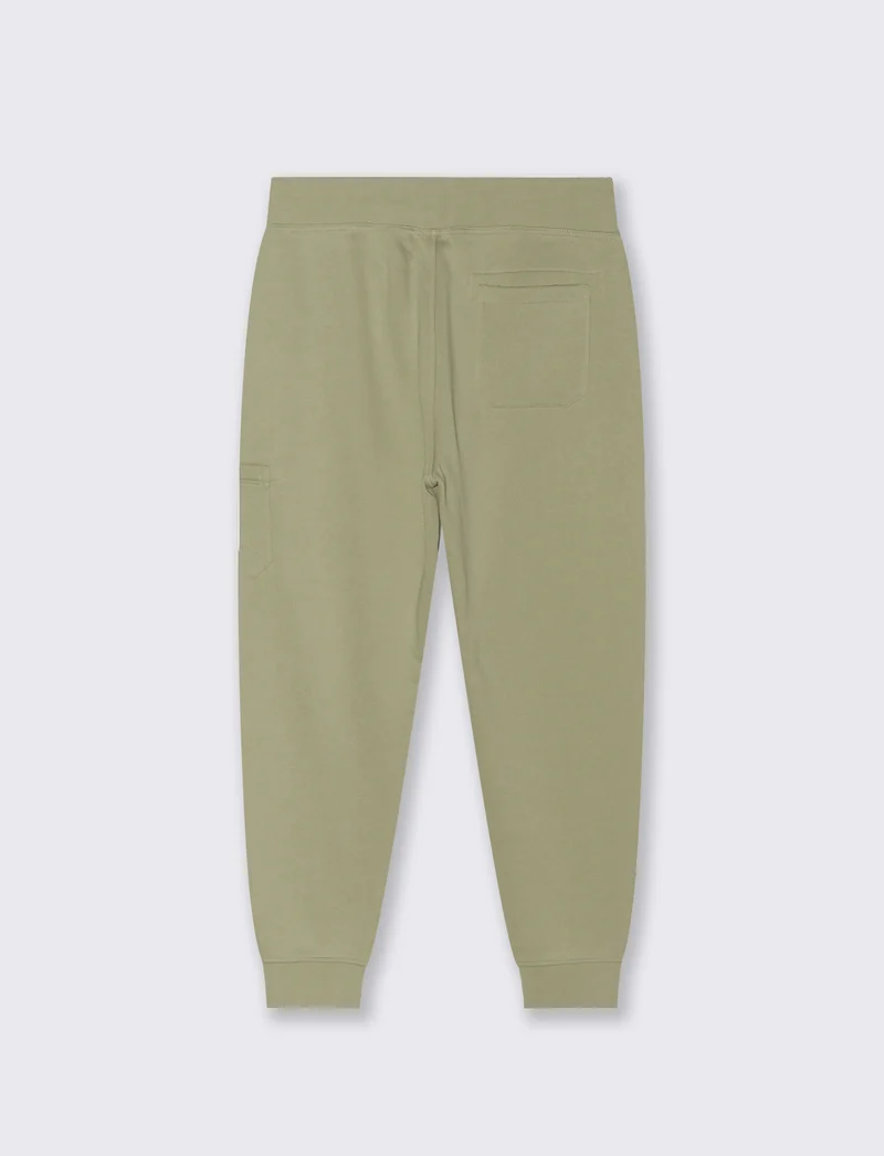 PANTALONI JOGGER IN FELPA CON TASCA LATERALE - Verde salvia