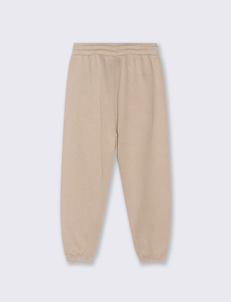 PANTALONI BAGGY JOGGER IN FELPA - Beige