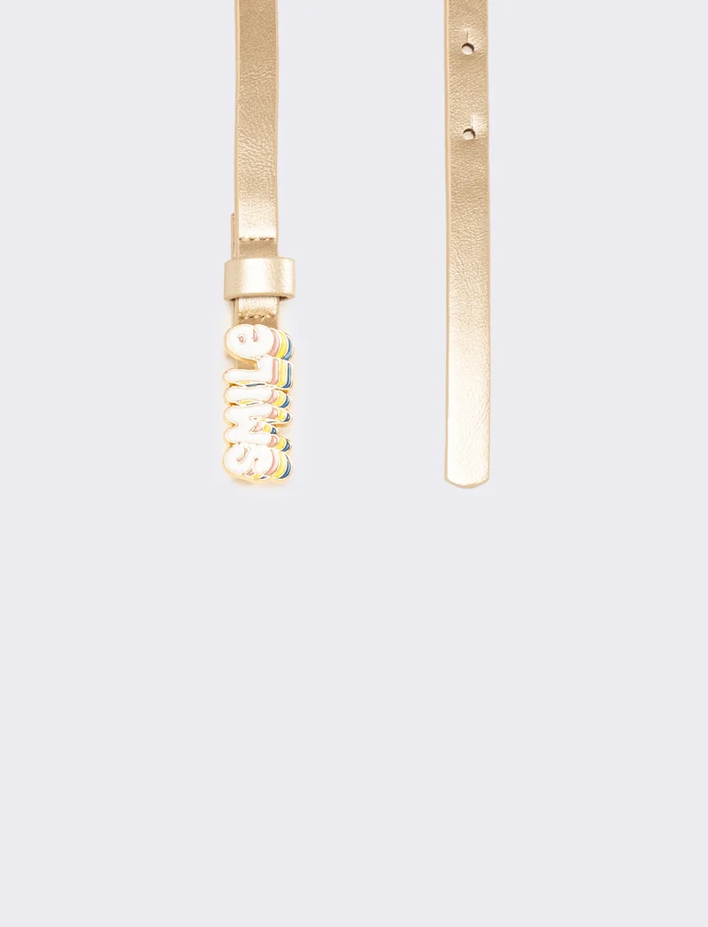 Cintura bambina fibbia smile h 1,2 cm - Oro