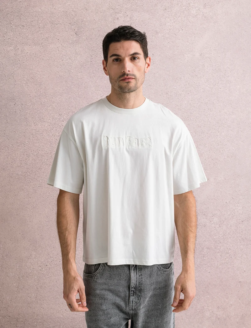 T-SHIRT BOXY FIT EFFETTO MAGLIA - Grigio ghiaccio