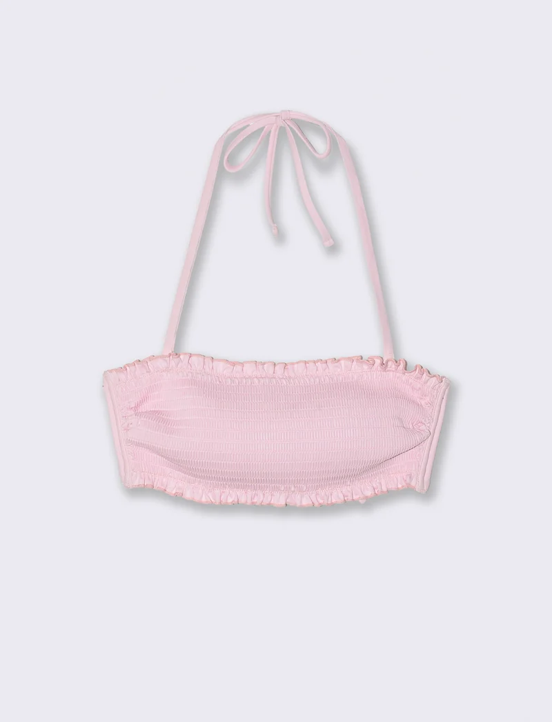 Reggiseno mare donna fascia regolabile punto smoke - Rosa
