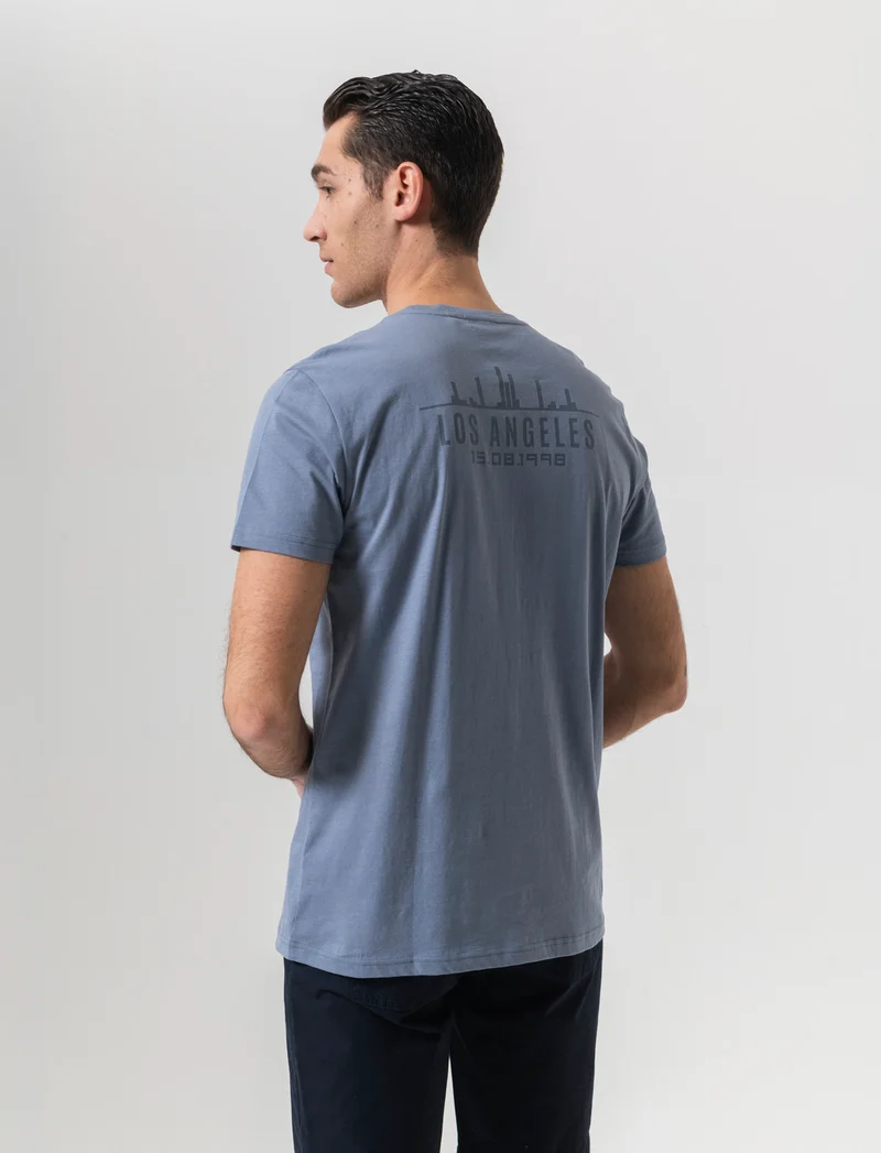 T-shirt in cotone con stampa da uomo - CARTA DA ZUCCHERO