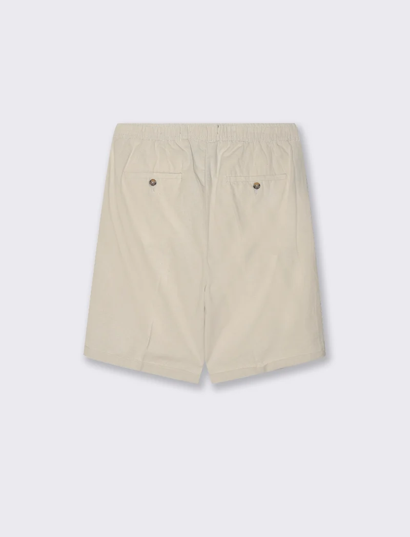 Bermuda vita jogger misto lino da uomo - Grigio ghiaccio