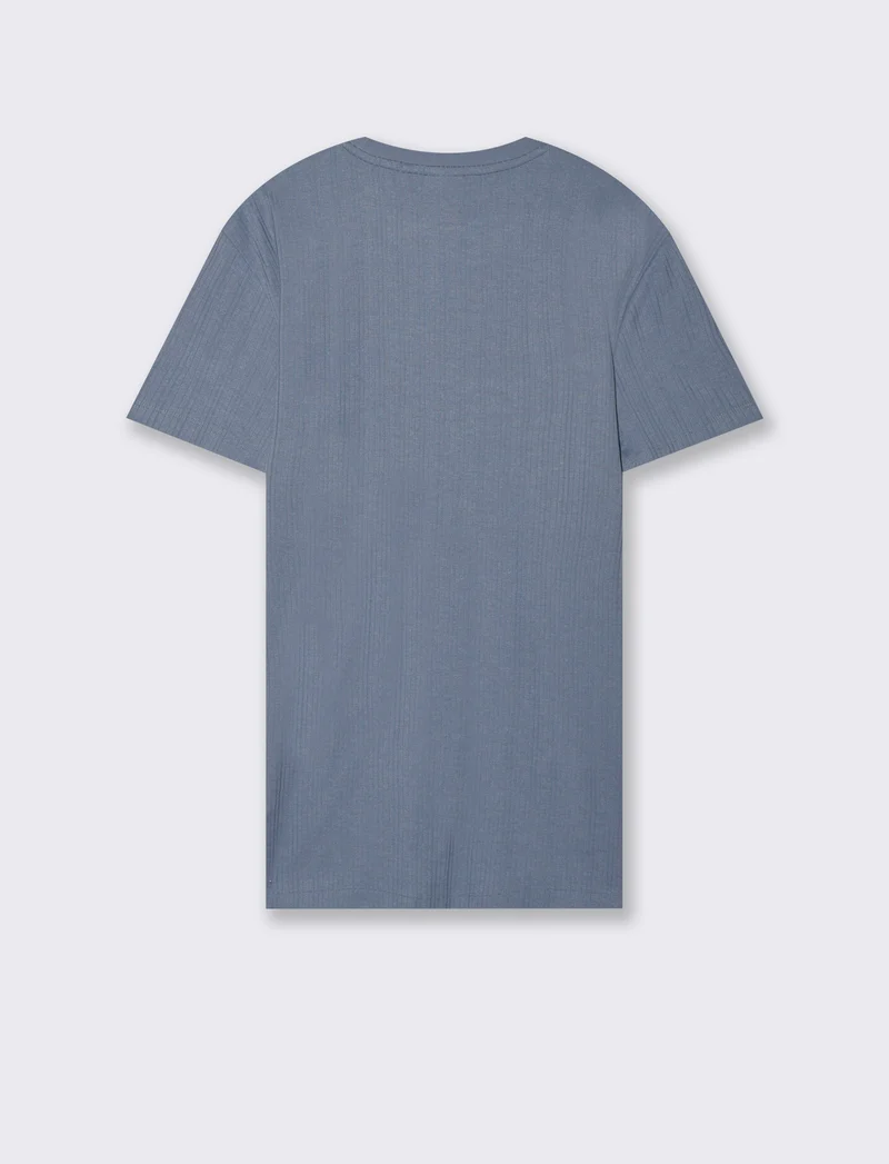 T-shirt a coste effetto maglia da uomo - CARTA DA ZUCCHERO