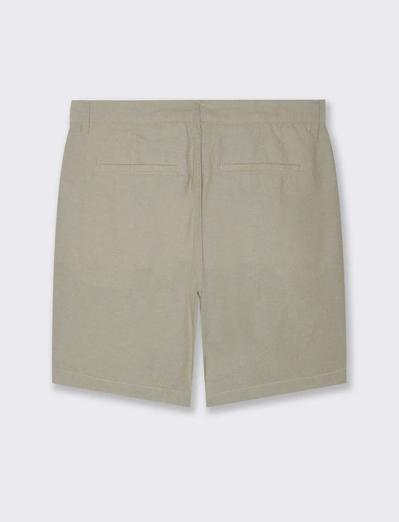 Pantaloni jogger in cotone effetto melange da uomo - Verde salvia