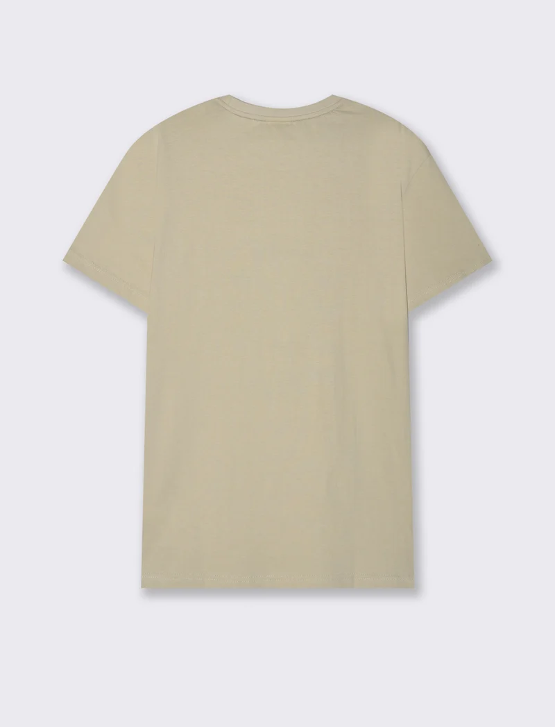 T-shirt con ricamo a contrasto da uomo - Grigio ghiaccio