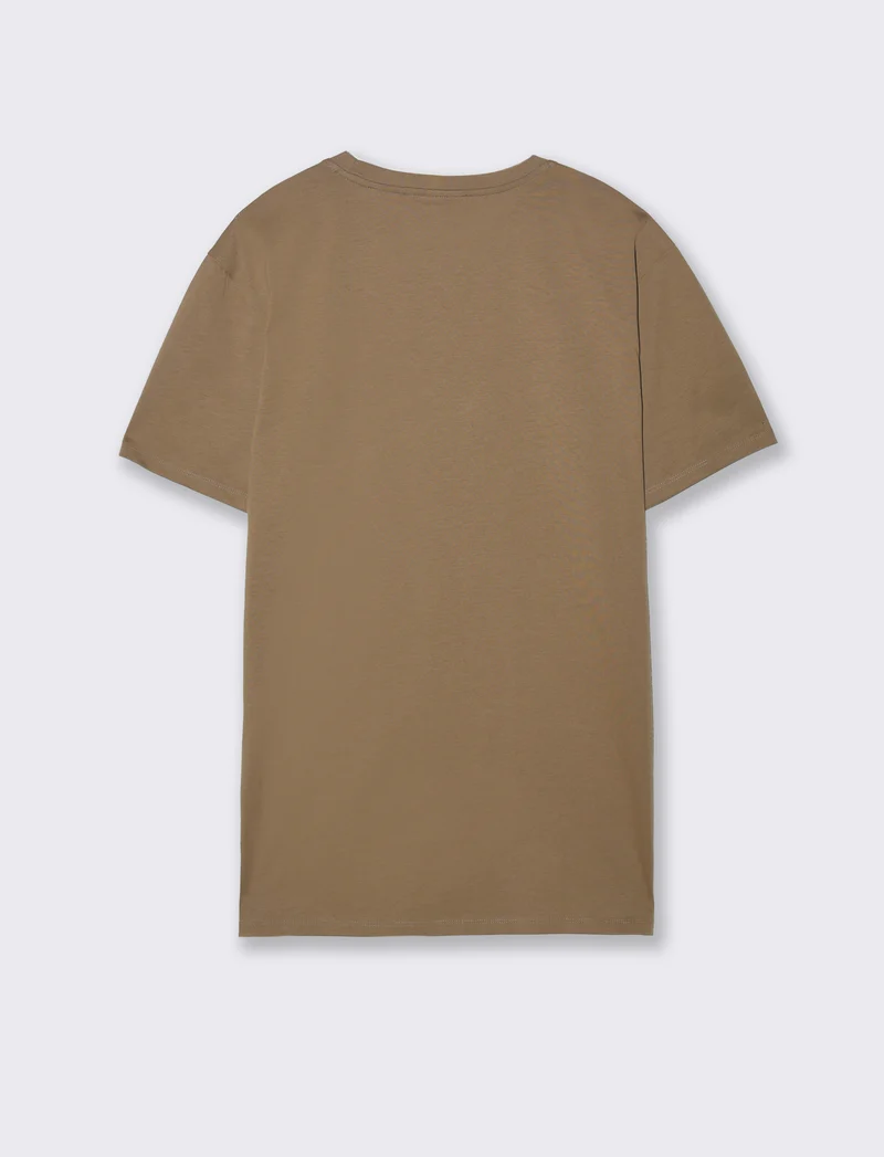 T-shirt in cotone premium mercerizzato da uomo - Grigio tortora