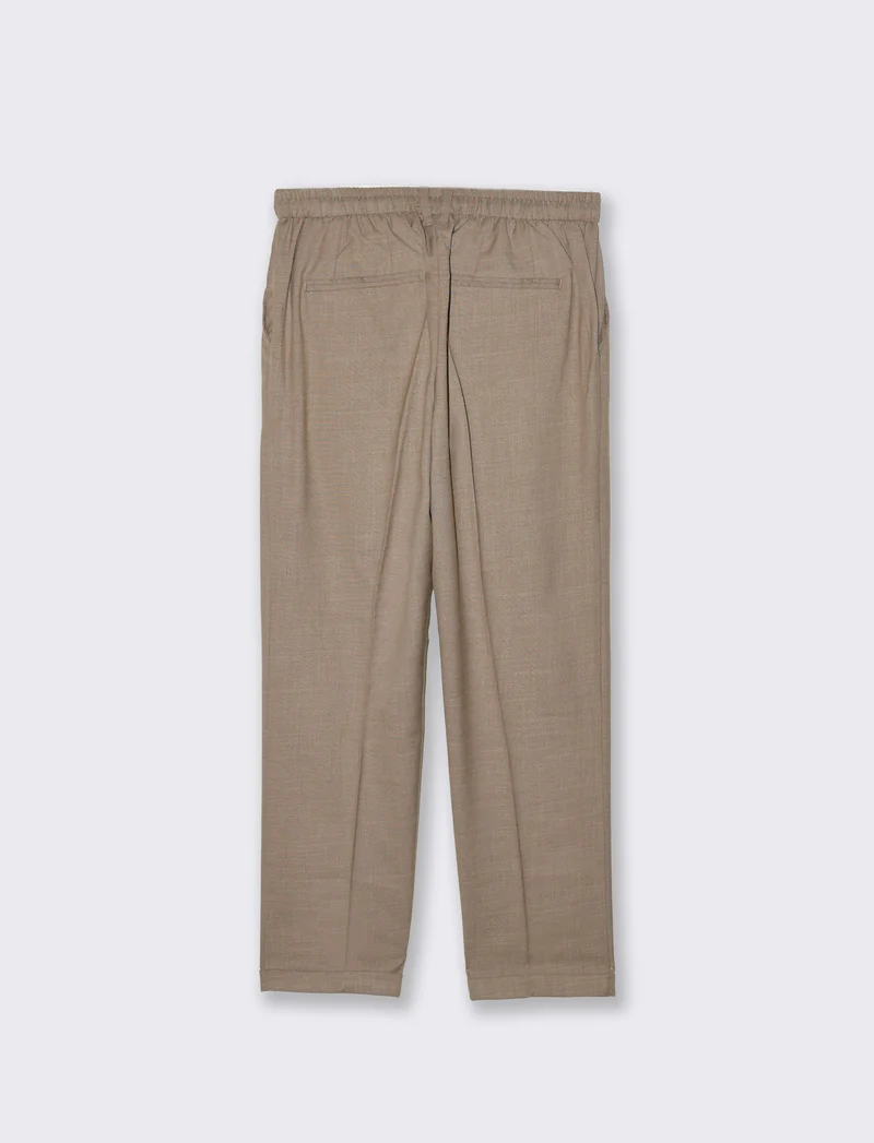 Pantaloni chino jogger effetto fil a fil da uomo - Grigio fango