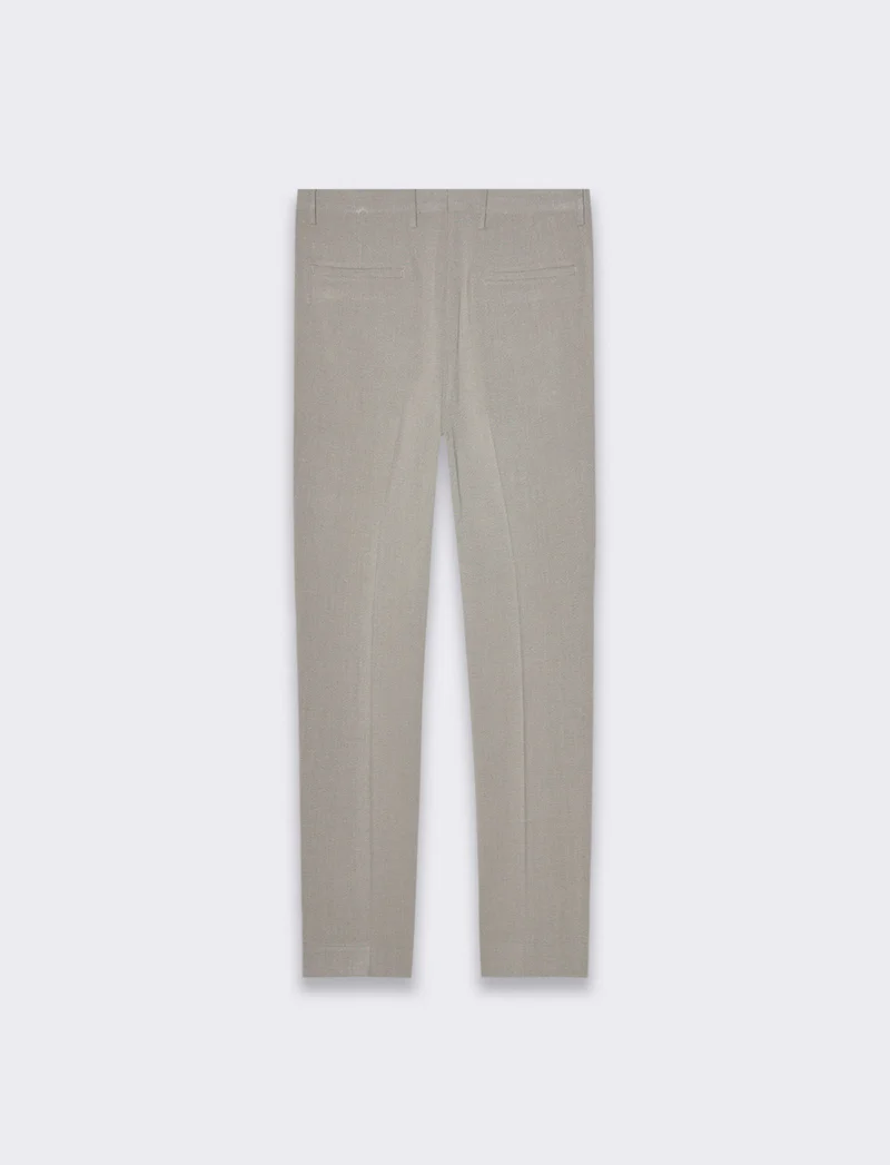 Pantaloni da completo effetto fil a fil da uomo - Grigio tortora