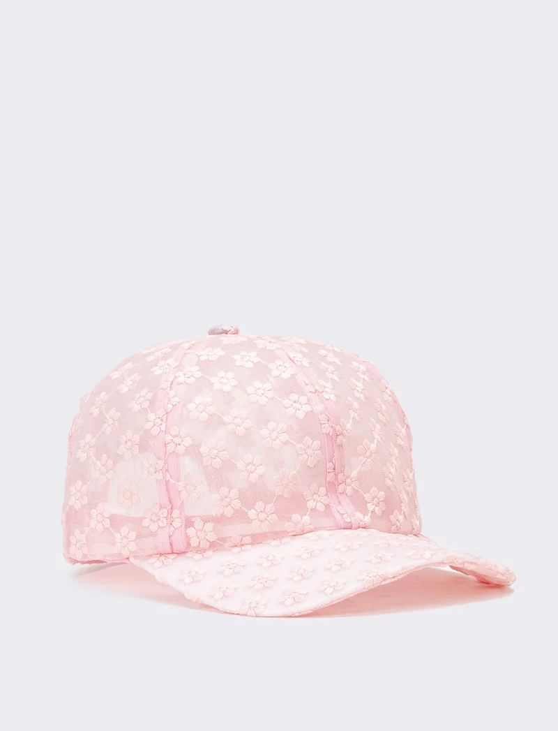 Cappello donna baseball margherite regolabile trasparente - Rosa