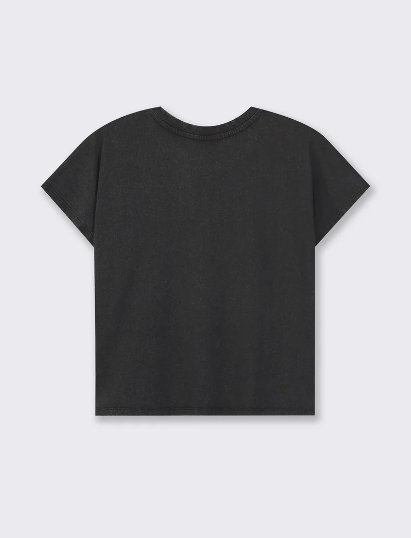 T- shirt mezza manica in jersey da donna - Grigio antracite