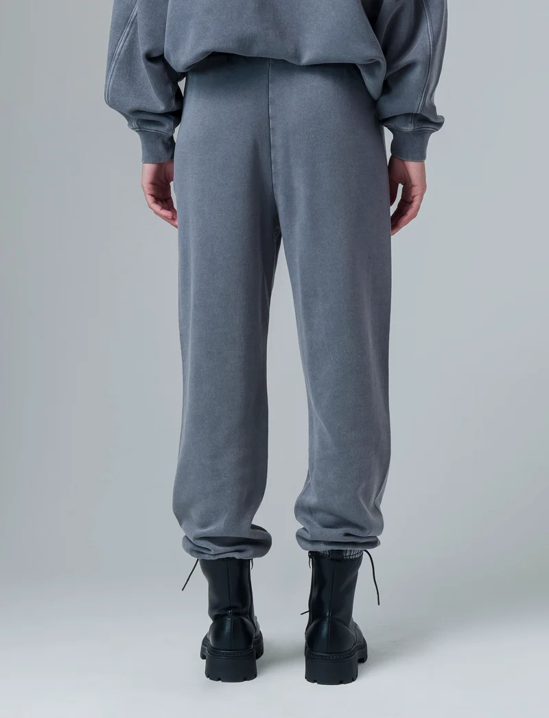 Jogger in felpa con vita elasticizzata da donna - Grigio piombo