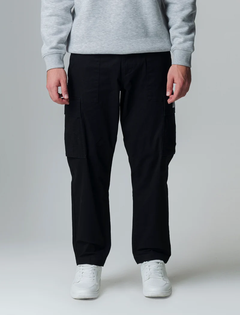 Pantaloni relaxed cargo fit da uomo - Nero