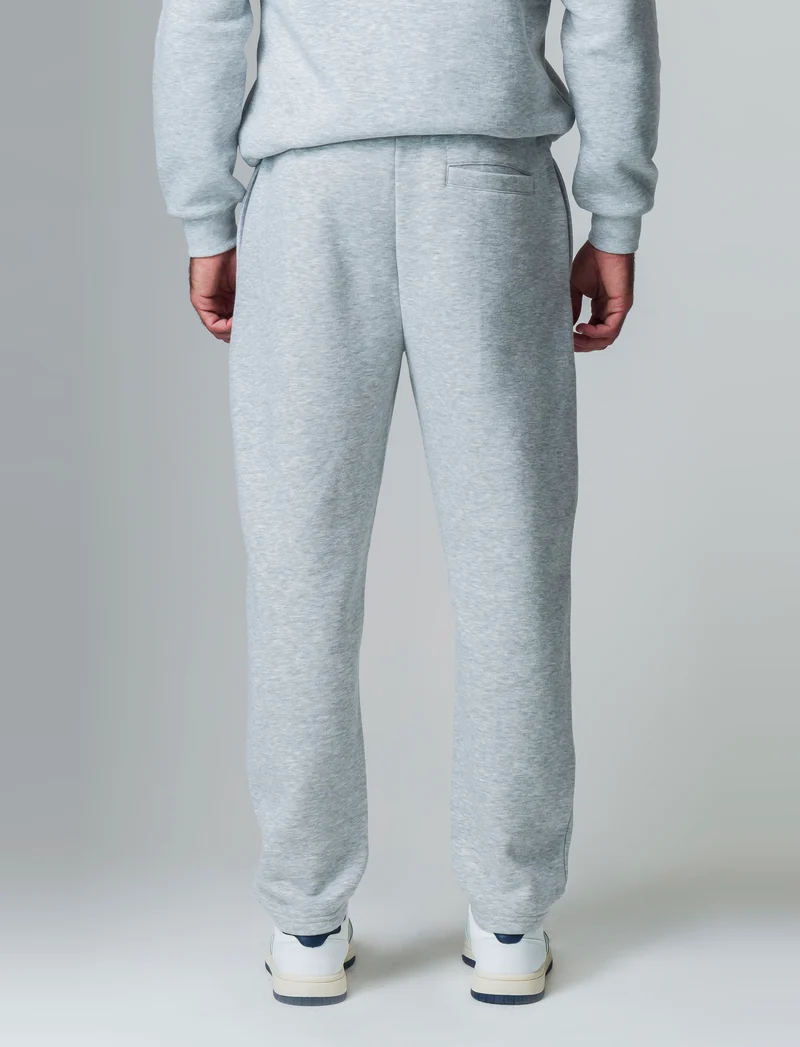 Pantaloni straight in felpa con vita jogger da uomo - Grigio mel.