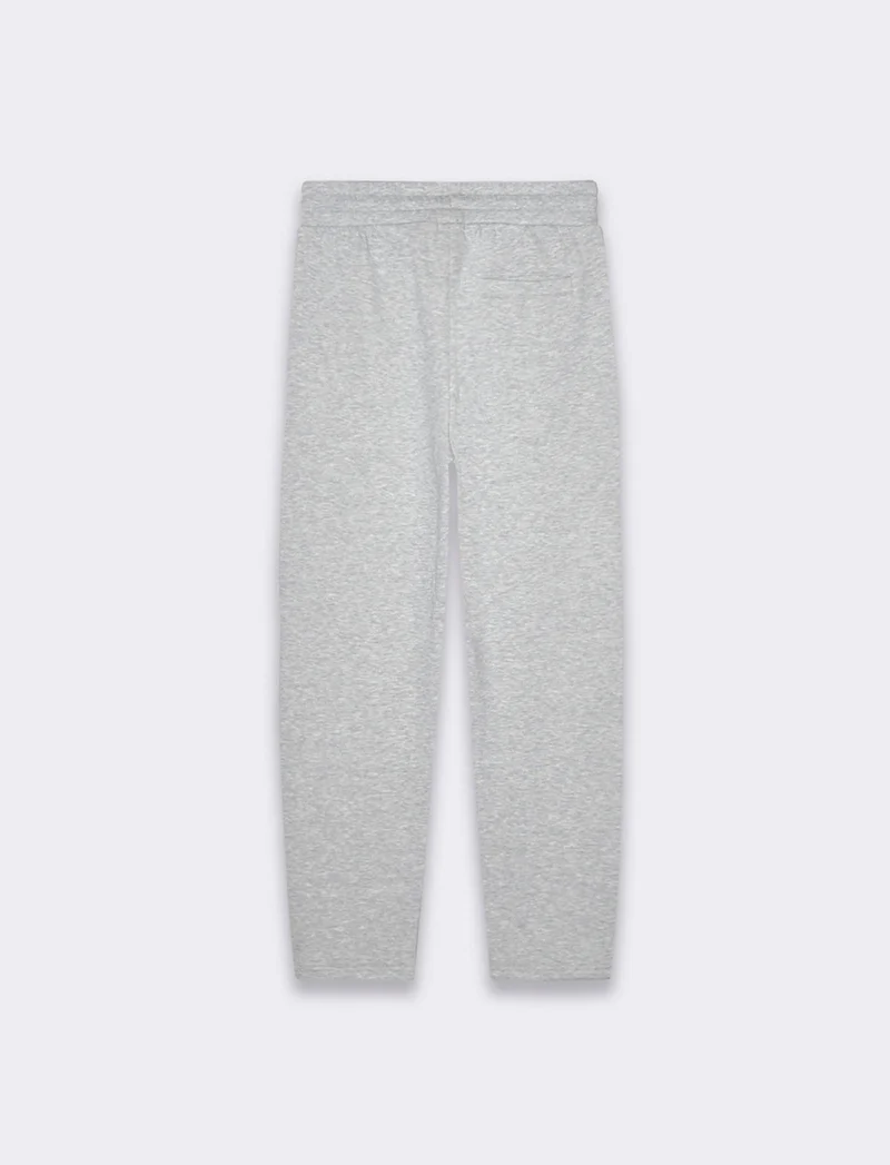 Pantaloni straight in felpa con vita jogger da uomo - Grigio mel.